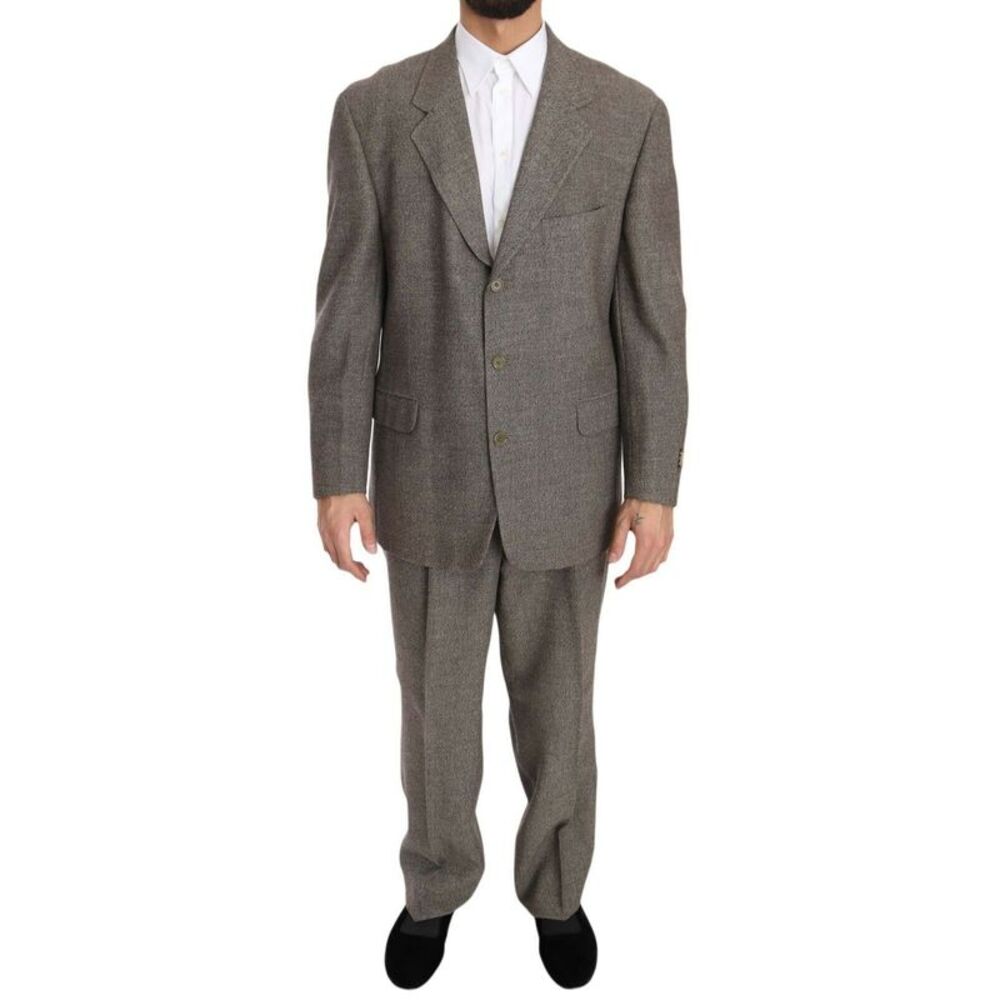 Fendi Brown Wool Regular Single  Breasted Men's Suit